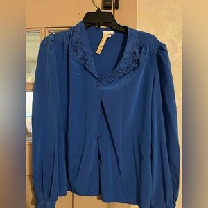 Elegant Blue Women's Blouse